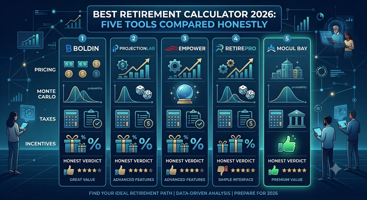 Illustration for best retirement calculator comparison guide